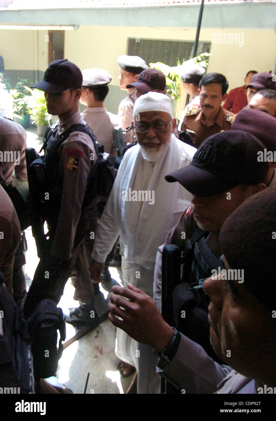 Indonesian Radical Cleric Abu Bakar Bashir During His Trial In Jakarta ...