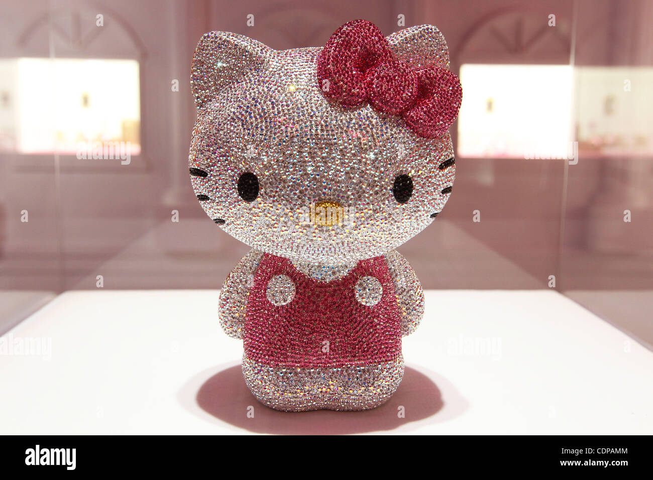 June 29, 2011 - Tokyo, Japan - Hello Kitty objects made by 20,000 Swarovski  elements are on display during an event 'Swarovski Presents 'House o Kitty''  at Omotesando Hill. The collection includes