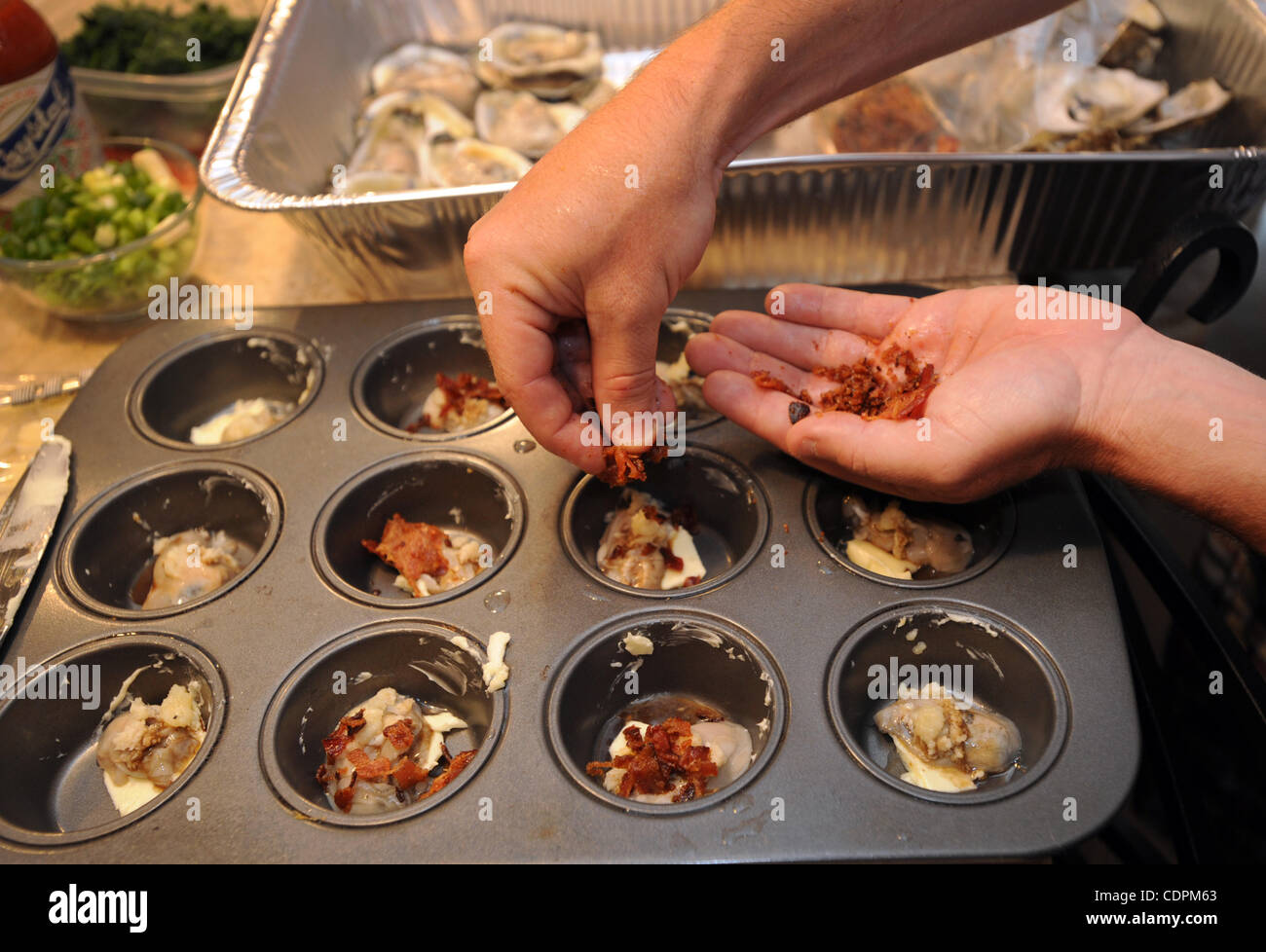 June 5, 2011 - Decatur, GA, U.S. - DECATUR, GA - JUNE 5: Oysters in a ...
