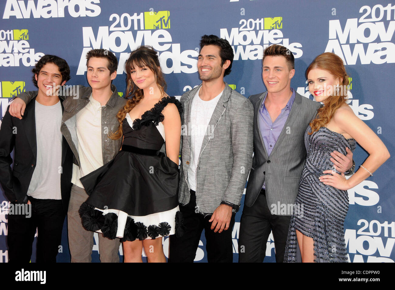 June 5, 2011 - Los Angeles, California, U.S. - Teen Wolf Cast Attending The 2011 MTV Movie Awards Arrivals Held At  Universal Studios In Universal City, California On 6/5/11. 2011(Credit Image: © D. Long/Globe Photos/ZUMAPRESS.com) Stock Photo