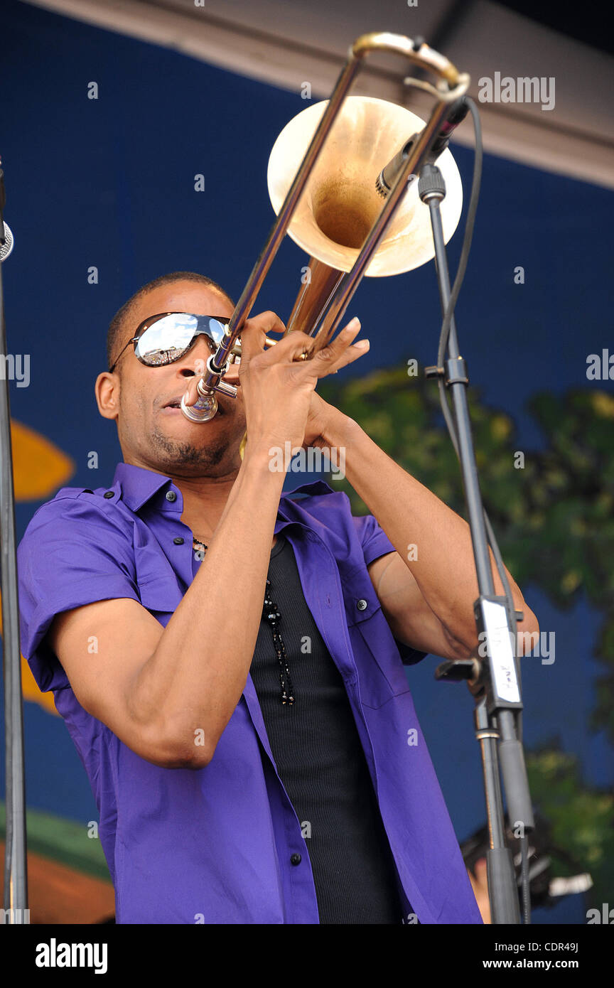 May 7, 2011 - New Orleans, Louisiana; USA - Musician TROMBONE SHORTY & Orleans Avenue performs on the sixth day of the New Orleans Jazz & Heritage Festival that is taking place at the Fair Grounds Race Course located in New Orleans..  Copyright 2011 Jason Moore (Credit Image: © Jason Moore/ZUMAPRESS Stock Photo