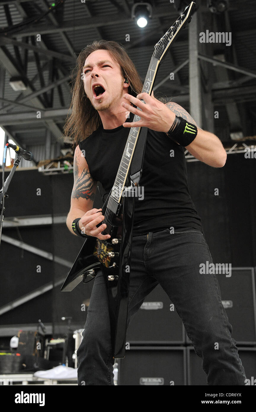 May. 22, 2011 - Columbus, Ohio; USA - Guitarist MICHAEL PAGET of the band Bullet For My Valentine performs live as part of the 5th Annual Rock on the Range Music Festival that is taking place at the Crew Stadium located in Columbus. Copyright 2011 Jason Moore. (Credit Image: © Jason Moore/ZUMAPRESS. Stock Photo
