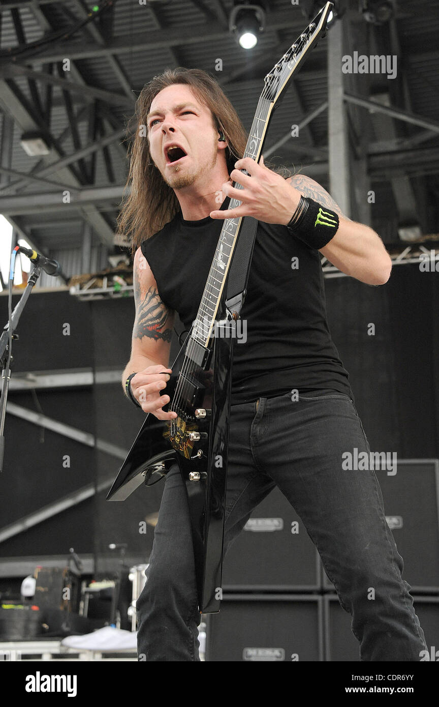 May. 22, 2011 - Columbus, Ohio; USA - Guitarist MICHAEL PAGET of the band Bullet For My Valentine performs live as part of the 5th Annual Rock on the Range Music Festival that is taking place at the Crew Stadium located in Columbus. Copyright 2011 Jason Moore. (Credit Image: © Jason Moore/ZUMAPRESS. Stock Photo