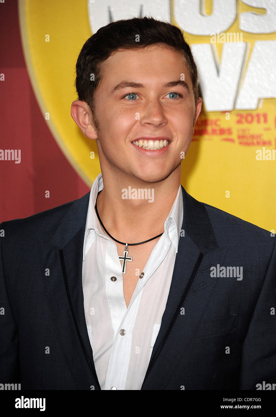 Jun 8, 2011 - Nashville, Tennessee; USA - American Idol Winner SCOTTY MCCREERY arrives on the red carpet at the 2011 CMT Music Awards that took place at the Bridgestone Arena located in downtown Nashville.  Copyright 2011 Jason Moore. (Credit Image: © Jason Moore/ZUMAPRESS.com) Stock Photo