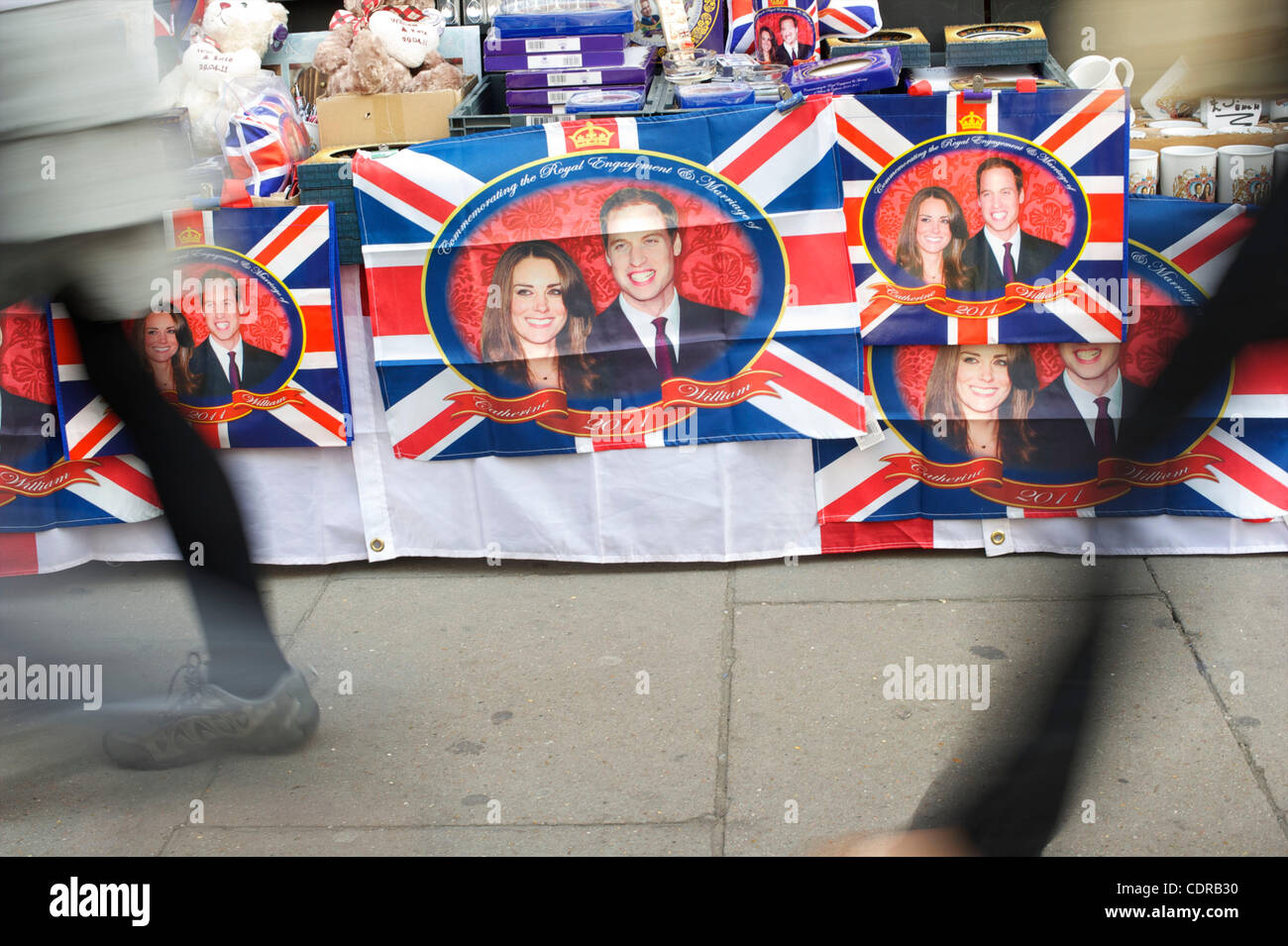 Apr 22, 2011 - London, England, United Kingdom - An innumerable variety of keepsakes depicting Will and Kate are on sale in London souvenir shops days leading up to their royal wedding on April 29, 2011 in Westminster Abbey. (Credit Image: Stock Photo