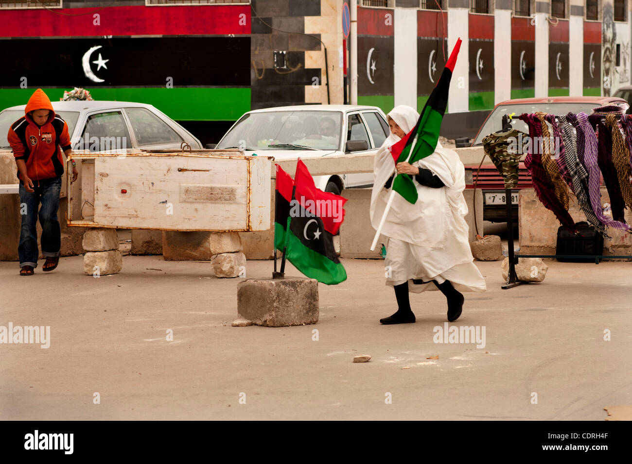 New libya flag hi-res stock photography and images - Alamy