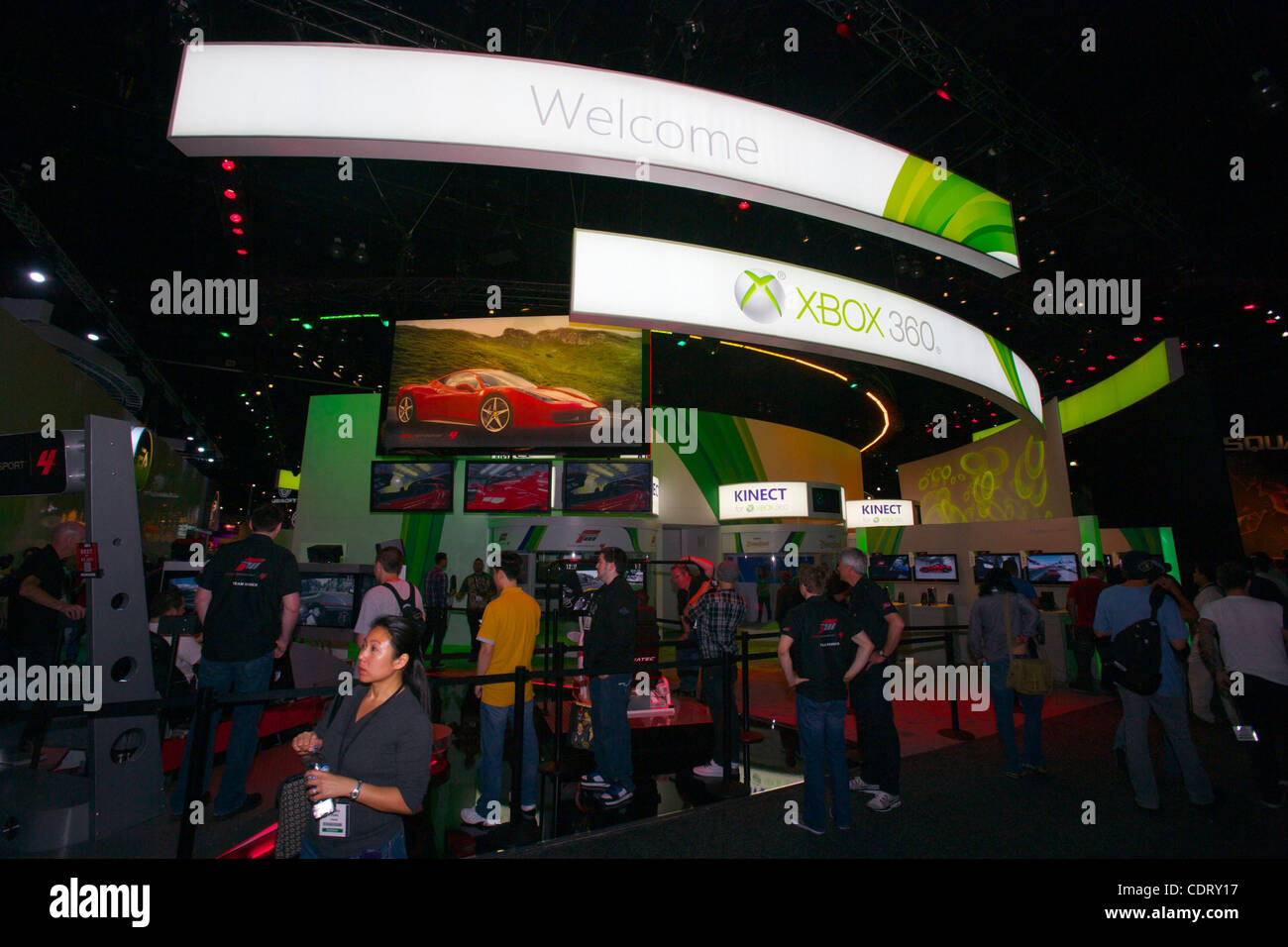 Xbox booth and Signage at the 2011 E3 (Electronic Entertainment Expo) a