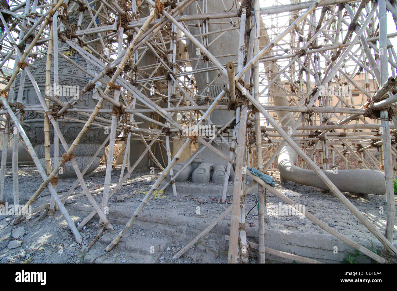 May 19, 2011 - Balaji, Rajasthan, India - Workers have been building this monkey statue of Lord Hanuman for ten years in Balaji, Rajasthan. (Credit Image: © BETH STIRNAMAN/Beth Stirnaman/ZUMAPRESS.com) Stock Photo