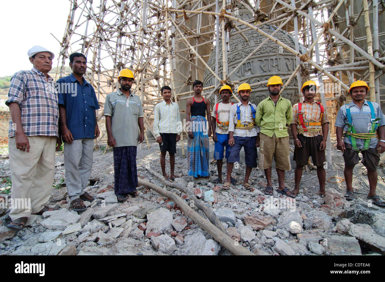 May 19, 2011 - Balaji, Rajasthan, India - Workers have been building a monkey statue of Lord Hanuman for ten years in Balaji, Rajasthan. (Credit Image: © BETH STIRNAMAN/Beth Stirnaman/ZUMAPRESS.com) Stock Photo