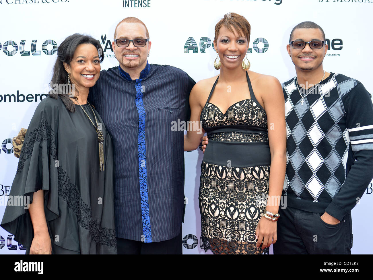 June 13, 2011 - New York, New York, USA - Comedian SINBAD and family, wife, MEREDITH ADKINS, daughter, PAIGE ADKINS, and son, ROYCE ADKINS arriving at the Apollo Spring Gala in honor of Stevie Wonder. The Apollo Theater Foundation inducted Mr. Wonder in to the Apollo Hall of Fame. (Credit Image: © R Stock Photo