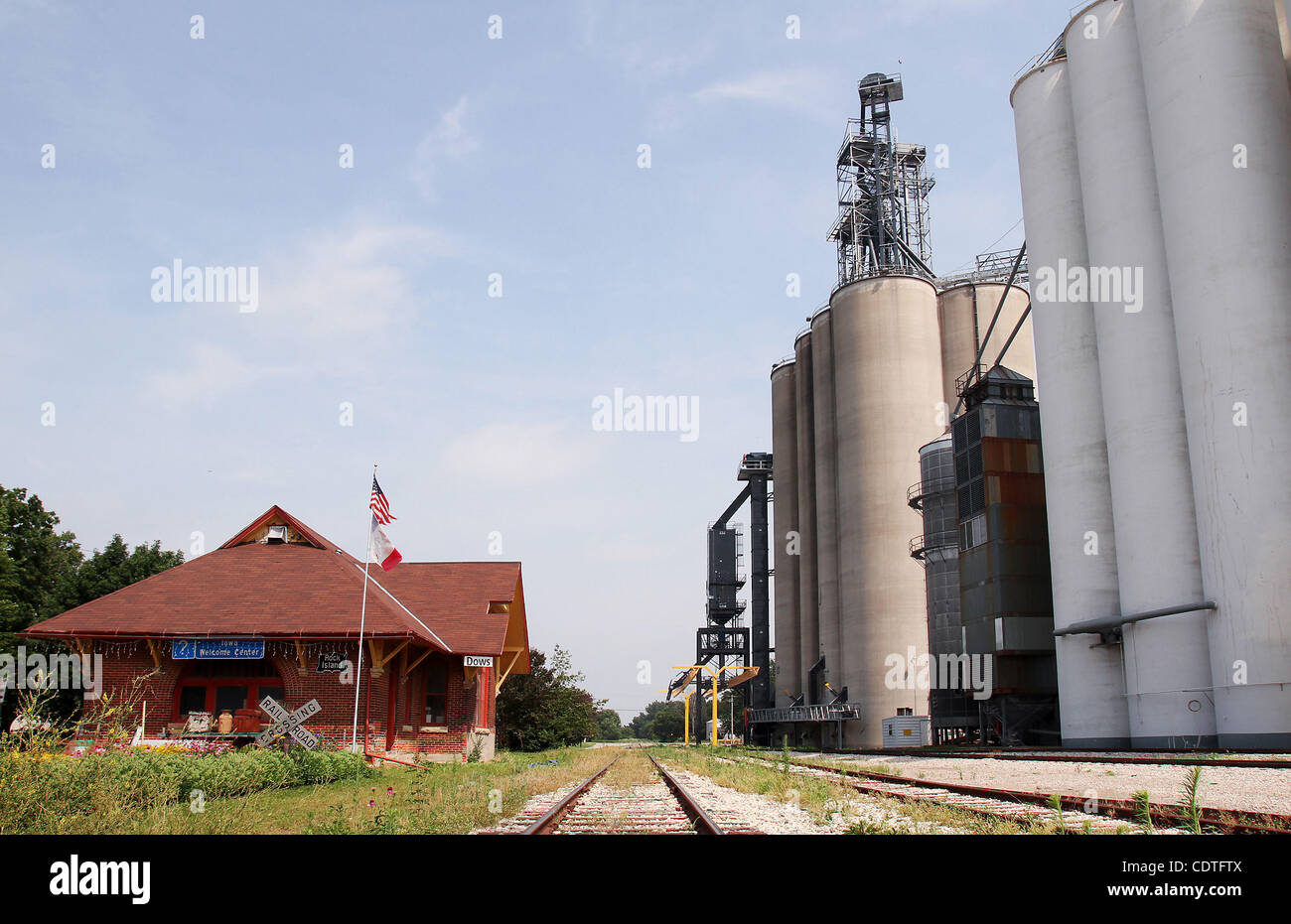 Built in 1896, the train depot in Dows, Iowa was the first one built in