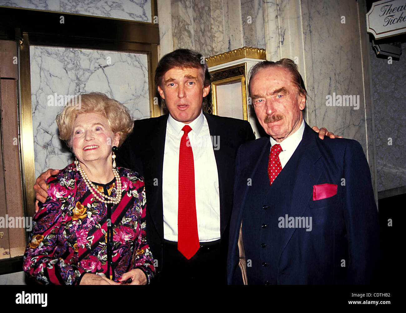 16481.FRED TRUMP AND WIFE WITH SON DONALD TRUMP.  /   1992(Credit Image: Â© Judie Burstein/Globe Photos/ZUMAPRESS.com) Stock Photo