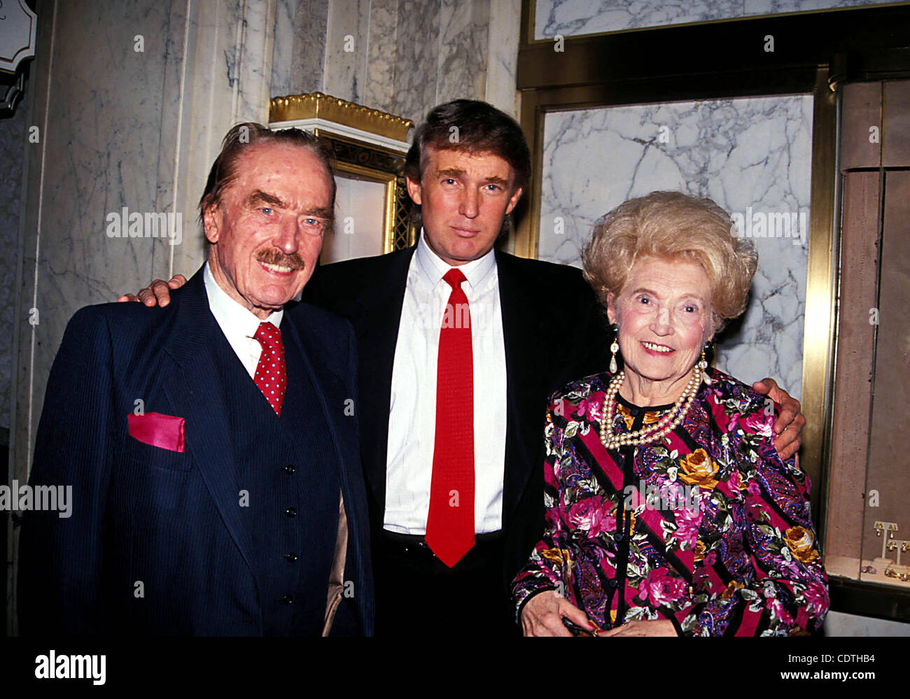 16481.FRED TRUMP AND WIFE WITH SON DONALD TRUMP.  /   1992(Credit Image: Â© Judie Burstein/Globe Photos/ZUMAPRESS.com) Stock Photo