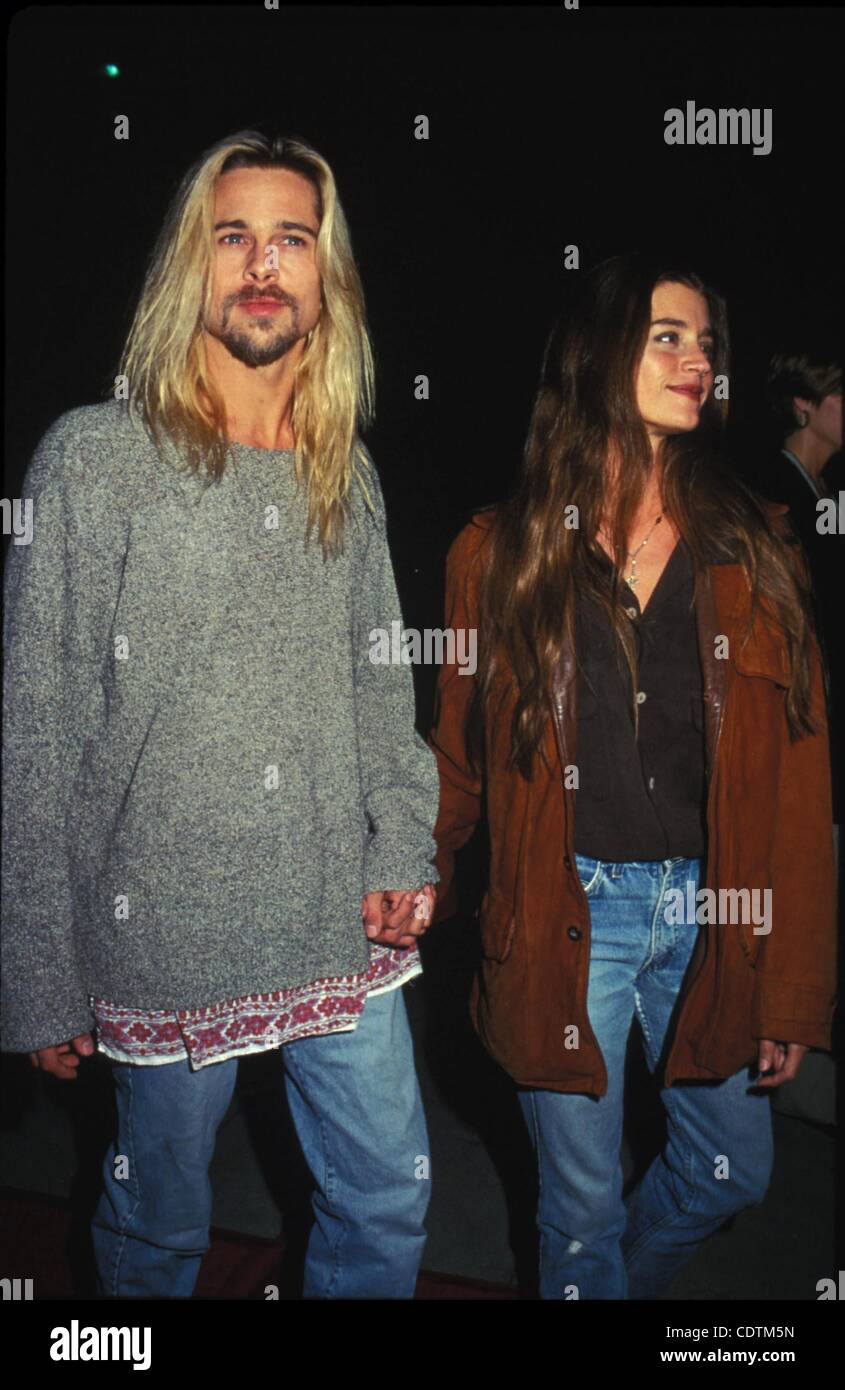 Jan. 1, 2011 - Hollywood, California, U.S. - 11/30/1994   CALIFORNIA LEGENDS OF THE FALL PREMIERE.BRAD PITT AND JITKA POHLADER.(Credit Image: Â© Phil Roach/Globe Photos/ZUMAPRESS.com) Stock Photo