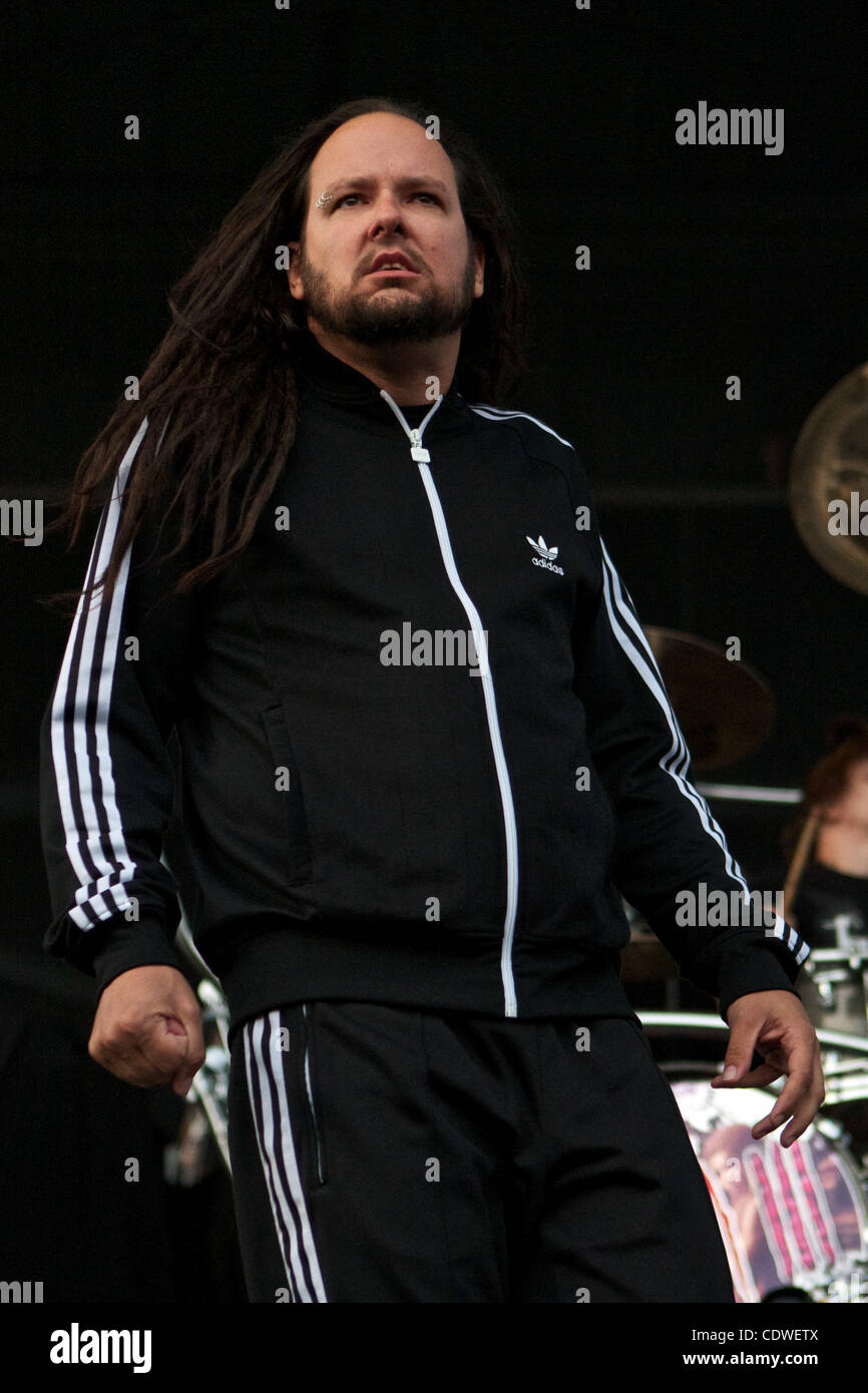 May 24, 2011 - Columbus, Ohio, U.S - Korn lead vocalist Jonathan Davis at  Rock On the Range at Crew Stadium, Columbus, Ohio. (Credit Image: © Scott  Stuart/Southcreek Global/ZUMAPRESS.com Stock Photo - Alamy