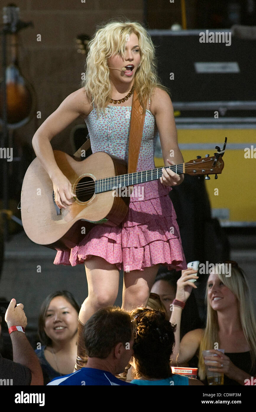 June 4, 2011 - Phoenix, Arizona, U.S - Kimberly Perry, lead singer of The Band Perry, performs as an opening act for Tim McGraw's Emotional Traffic Tour at the Ashley Furniture Home Store Pavilion in Phoenix, AZ. (Credit Image: © Gene Lower/Southcreek Global/ZUMAPRESS.com) Stock Photo