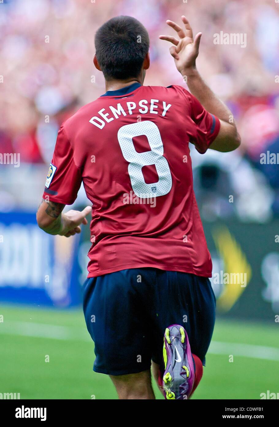June 16, 2011 - Washington, District of Columbia, United States of America - United States Midfielder Clint Dempsey #8 scores late in the second half. The United State would go on to to defeat Jamaica 2-0 in the concacaf gold cup quarterfinals Sunday, June 19, 2011 at RFK Stadium in Washington DC. ( Stock Photo