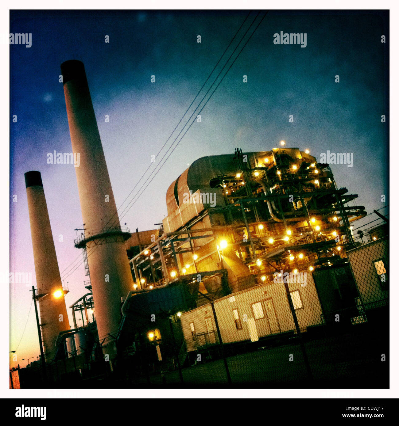 Aug. 24, 2011 - El Segundo, California, U.S - NRG's El Segundo Generating Station. a power plant providing electricity in El Segundo, California. (Credit Image: © Jonathan Alcorn/ZUMAPRESS.com) Stock Photo