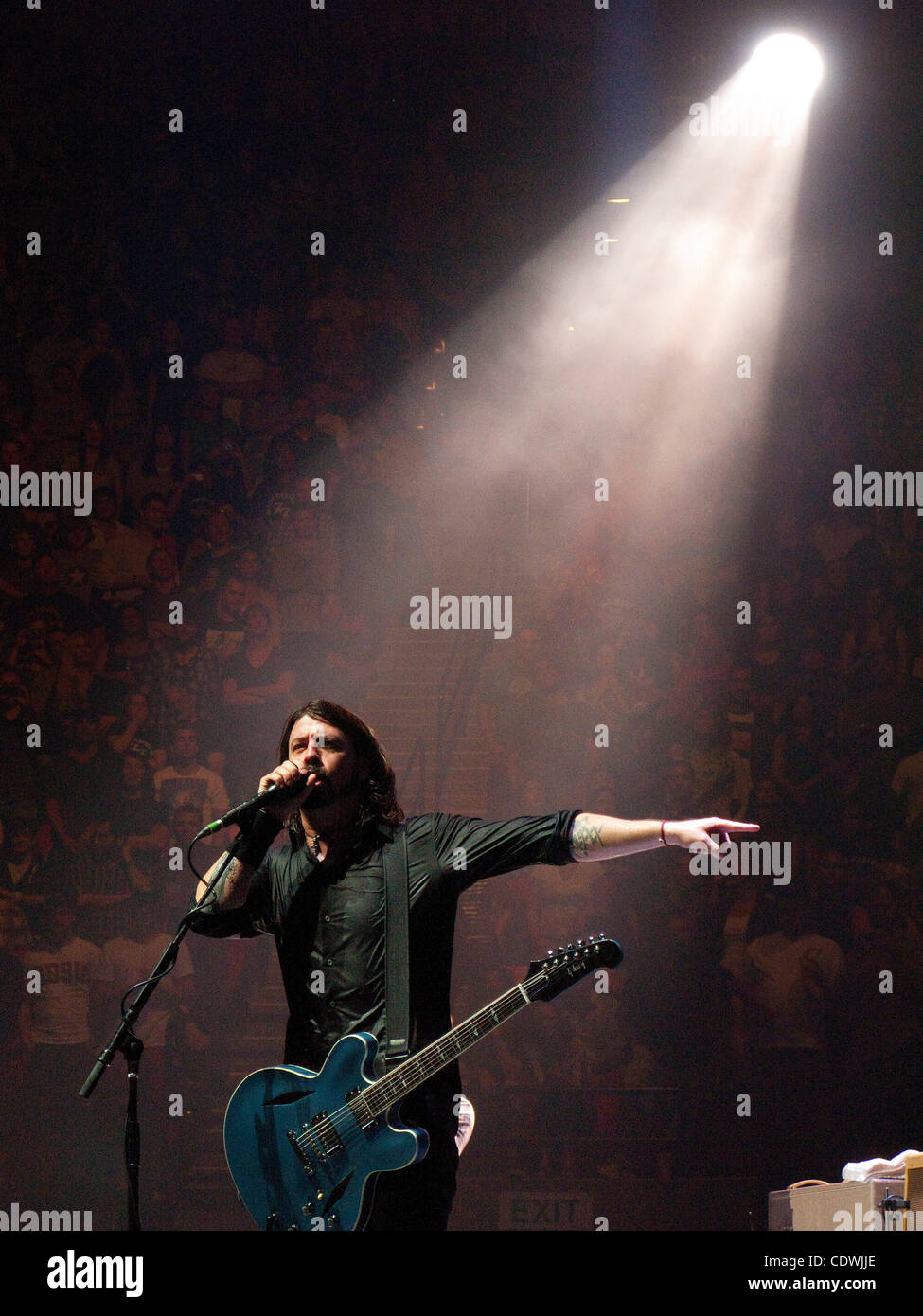 October 17, 2011 - San Diego, California, USA - DAVE GROHL of the rock band Foo Fighters performs at Viejas Arena at San San Diego State University on Tuesday, October 17, 2011. (Photo Credit: © K.C. ALFRED/ZUMA PRESS) Stock Photo