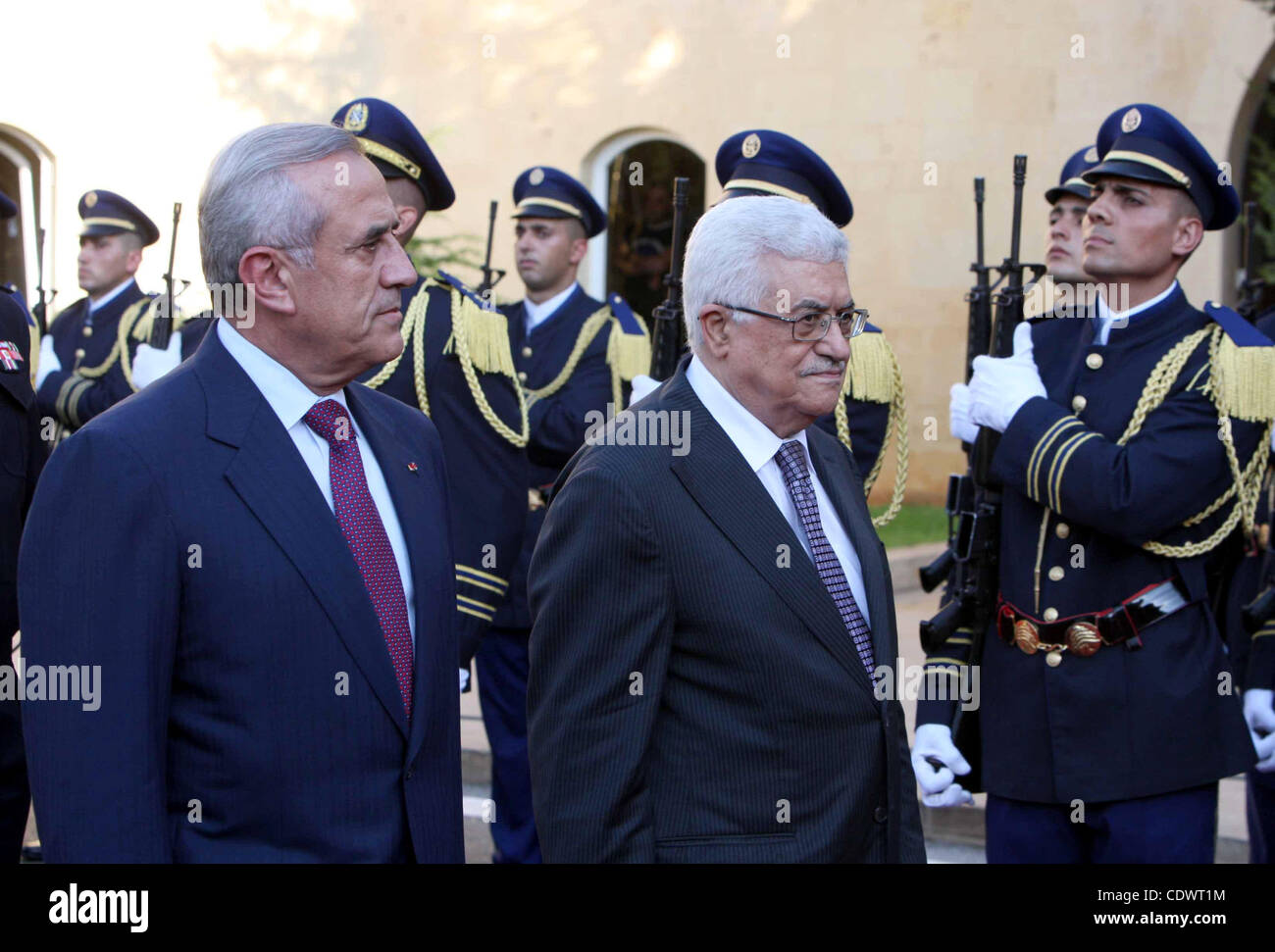 Palestinian President Mahmoud Abbas meets with Lebanon's President ...