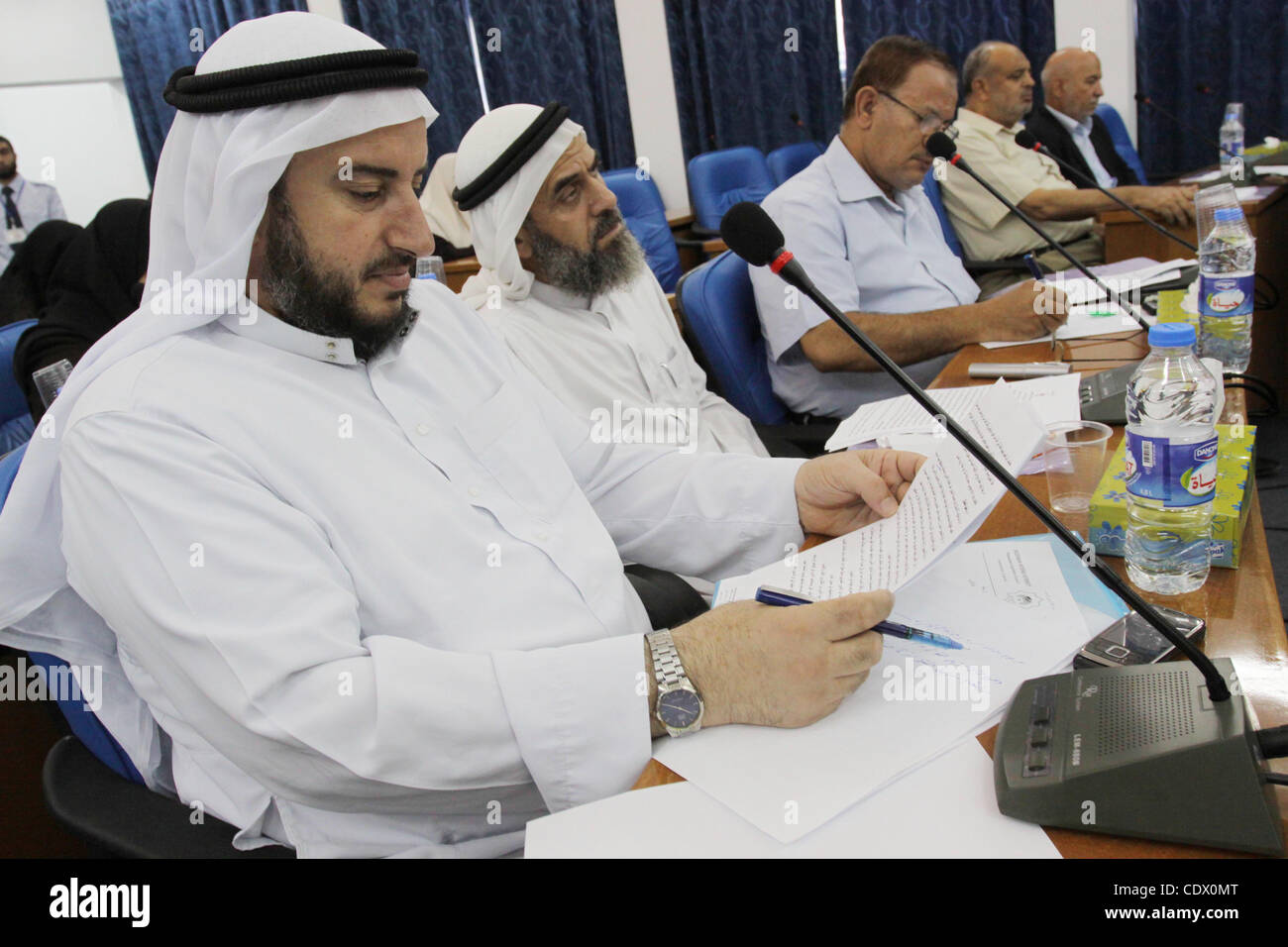Member of the Palestinian Hamas yosef El Shrafi during the meeting of ...