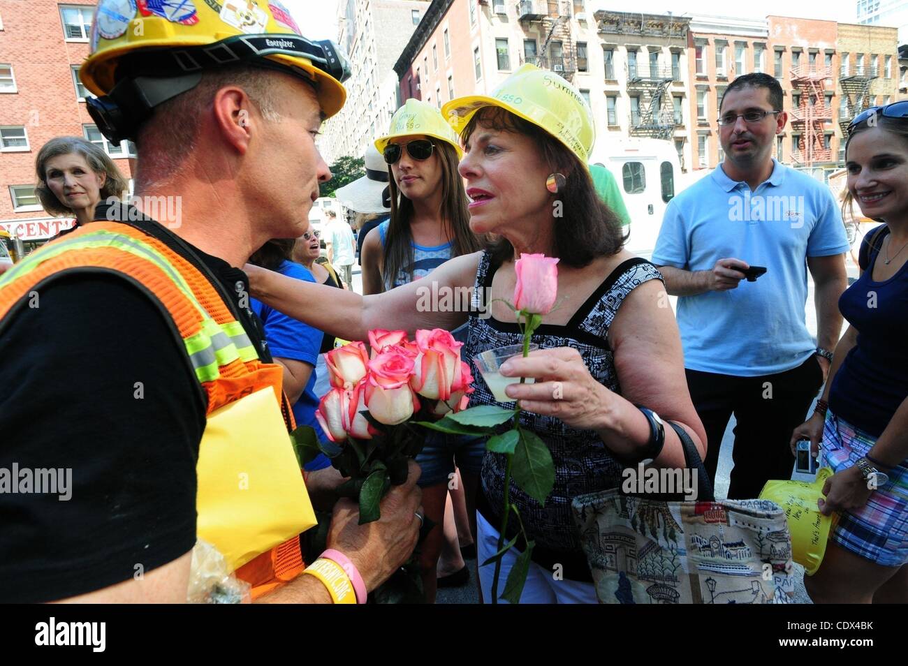 Sept. 1, 2011 Manhattan, New York, U.S. GARY RUSSO is embraced by