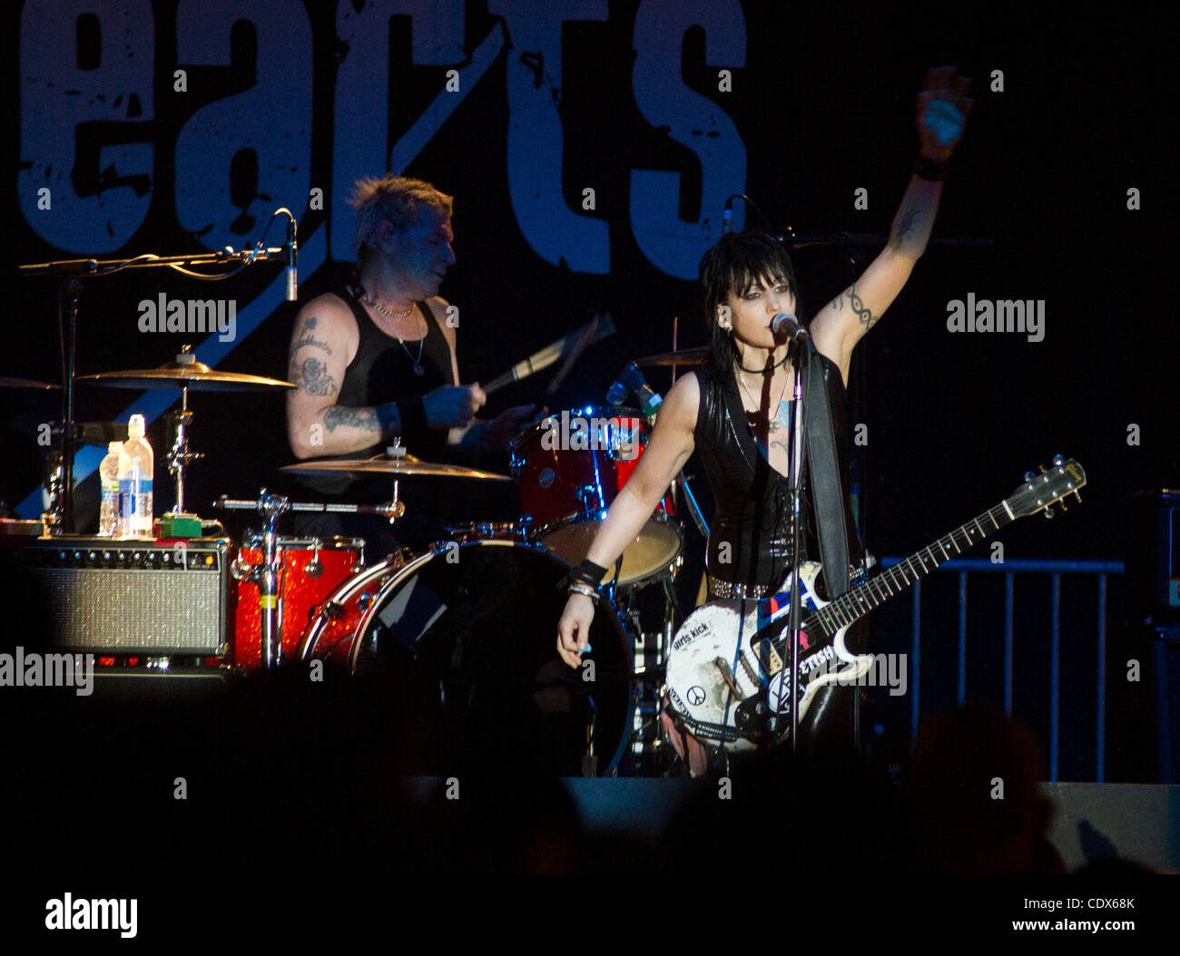 July 22, 2011 - Turlock, California, U.S. - JOAN JETT and the Blackhearts took to the stage Friday during the Stanislaus County Fair. (Credit Image: © Marty Bicek/ZUMAPRESS.com) Stock Photo