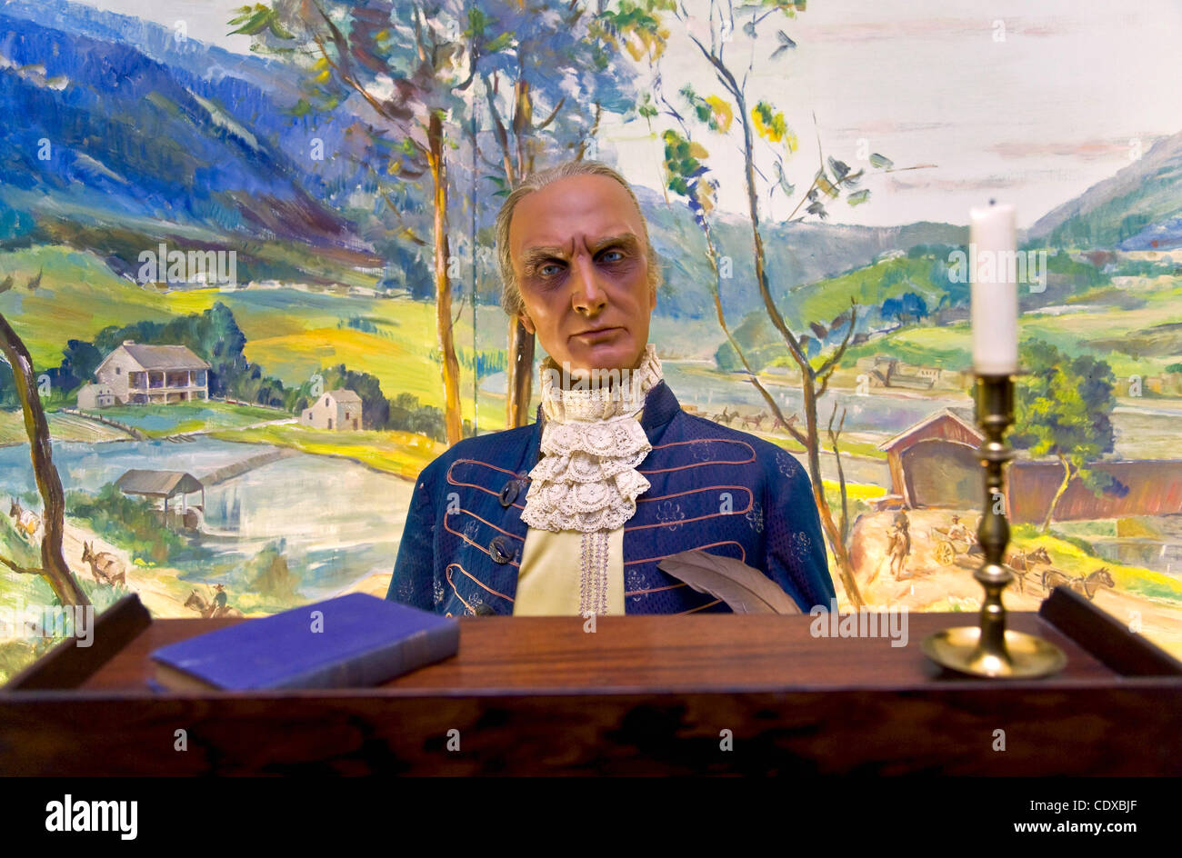 Aug 03, 2011 Gettysburg, PA, USA Wax figure of Thomas Jefferson on