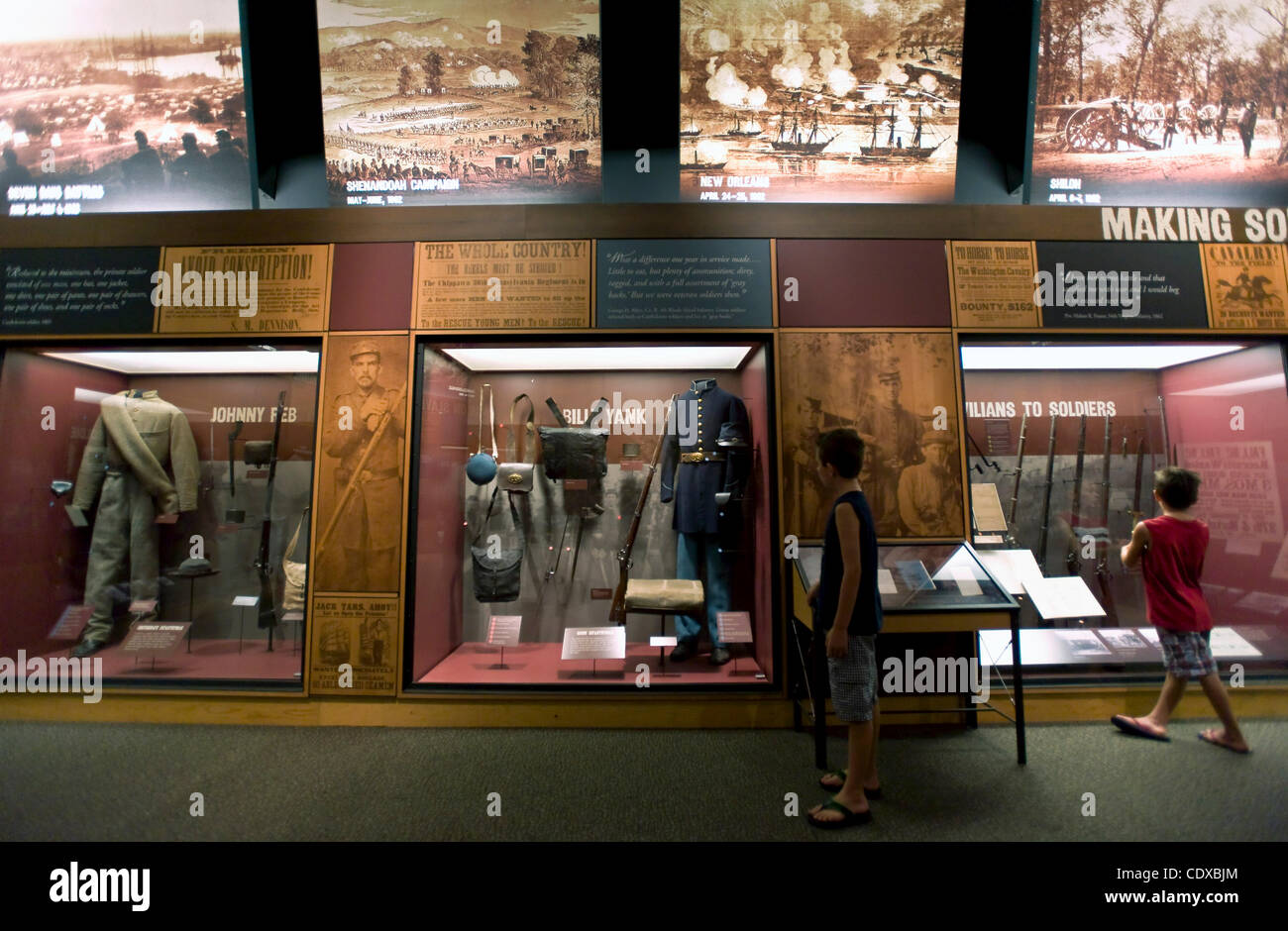 Aug 03, 2011 - Gettysburg, PA, USA -  Visitors tour the Gettysburg Museum in the town noted for the American Civil War battle with the greatest number of total casualties.  2013 will mark the 150th anniversary of the Battle of Gettysburg.(Credit Image: Â© Brian Cahn/ZUMAPRESS.com) Stock Photo