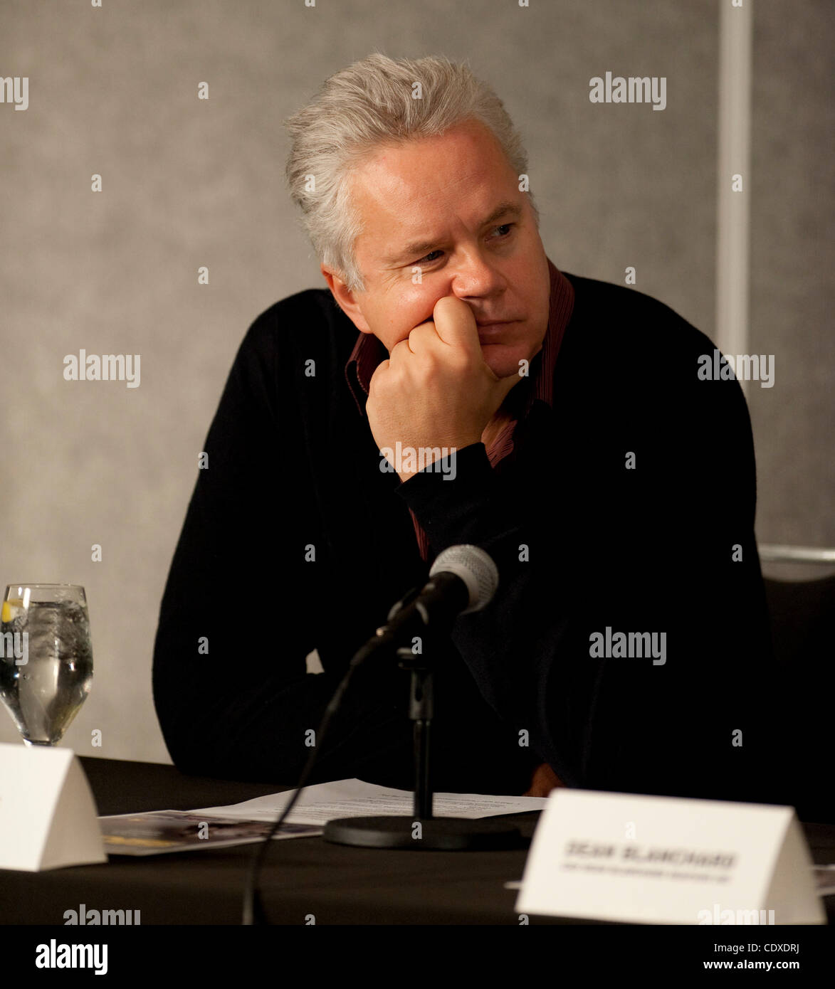Nov. 08, 2011 - Los Angeles, CA, USA -   Executive producer Tim Robbins speaks about his investigative documentary film, 'The Big Fix,' which paints a disturbing picture of the aftermath of the Deepwater Horizon oil spill in the Gulf of Mexico. Stock Photo