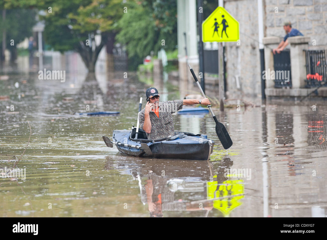Sept. 9, 2011 Port Deposit, Maryland, U.S. Residents try to make