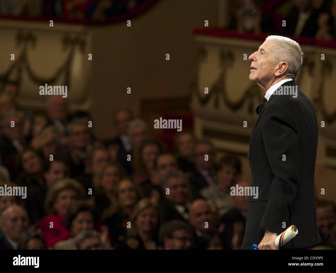 Oct. 21, 2011 - Oviedo, Principe de Asturias, Spain - Leonard Cohen attends the 'Prince of Asturias Awards 2010' ceremony at the Campoamor Theater on October 21, 2011 in Oviedo, Spain. (Credit Image: © Jack Abuin/ZUMAPRESS.com) Stock Photo