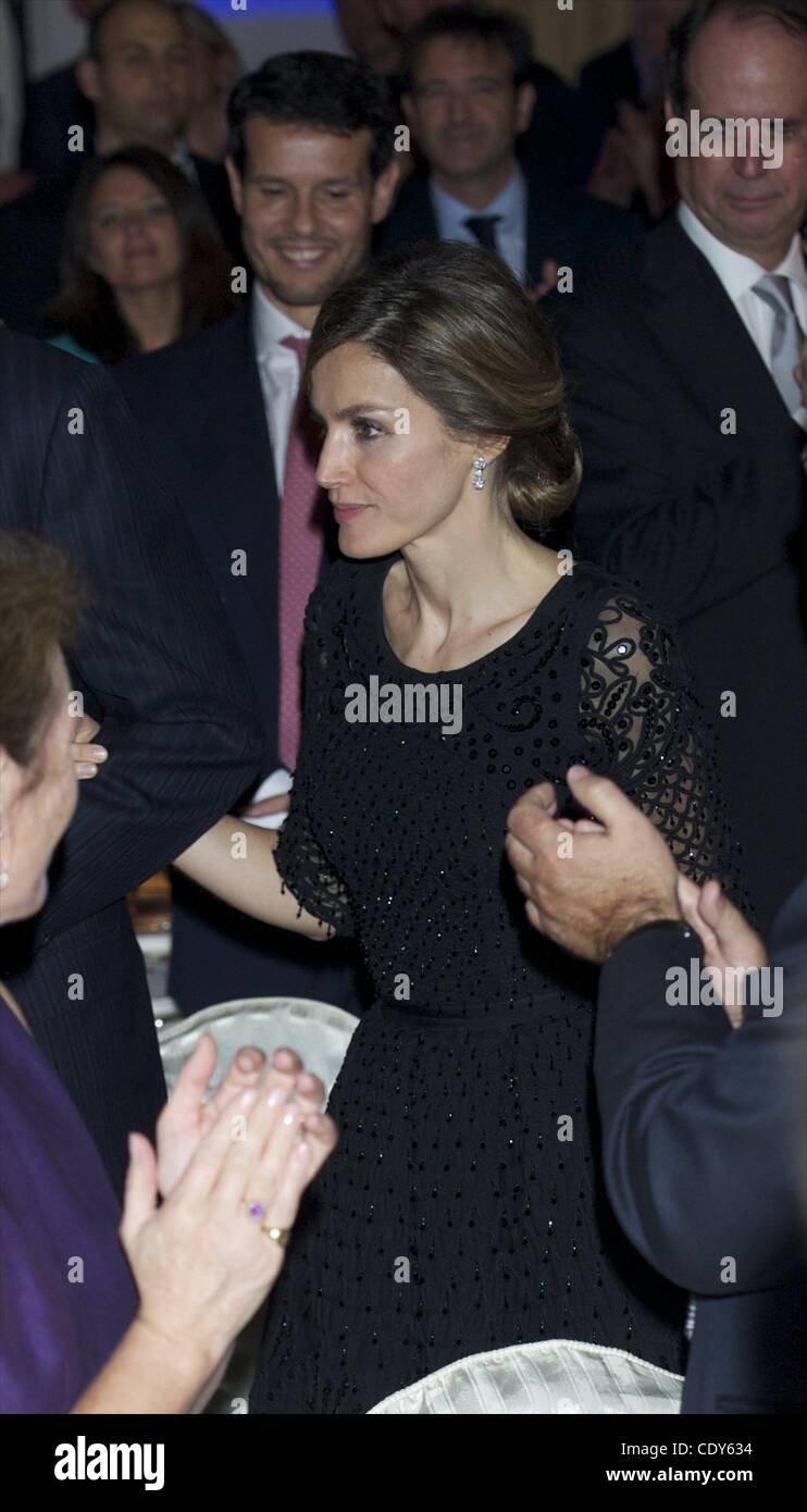 Nov. 7, 2011 - Londres, London, Spain - Prince Felipe and Princess Letizia attend the Delivery of Credentials to Friends of Spain in The United Kingdom and 125th Anniversary Dinner of the Official Chamer of Comerce of Spain in Britain at Landmark Hotel in London (Credit Image: © Jack Abuin/ZUMAPRESS Stock Photo