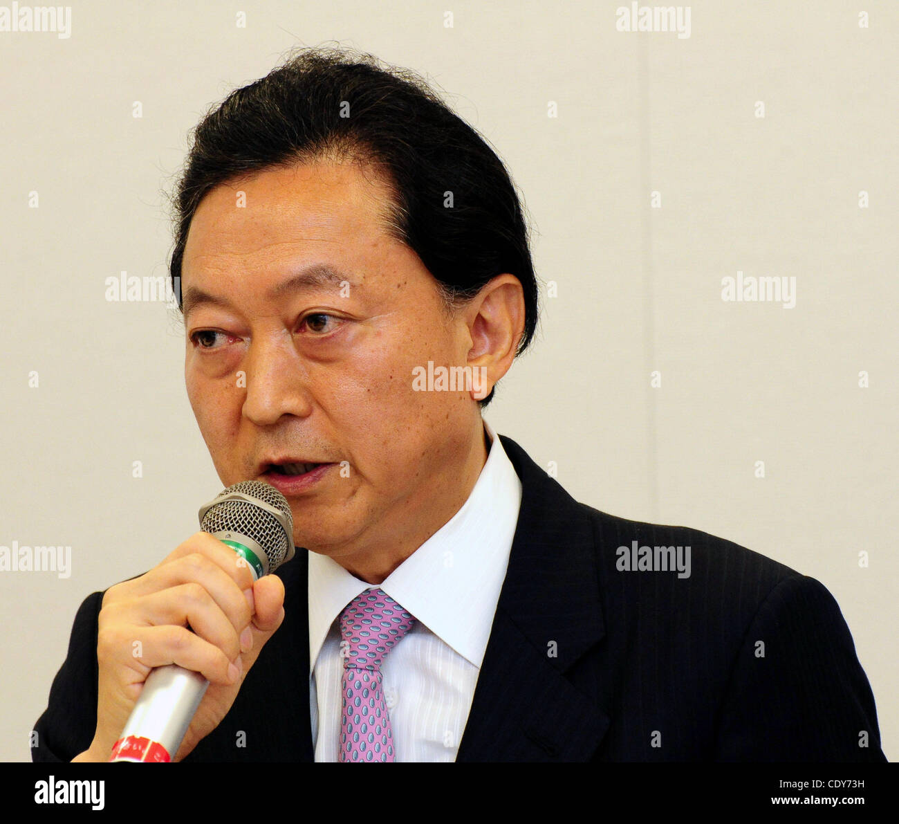 July 26, 2011 - Tokyo, Japan - Former Japanese prime minister YUKIO HATOYAMA speaks at a press conference at the Diet Building in July 25, 2011. He urged the early stepping down of the current Prime Minister Naoto Kan. (Credit Image: © Hajime Takashi/Jana Press/ZUMAPRESS.com) Stock Photo