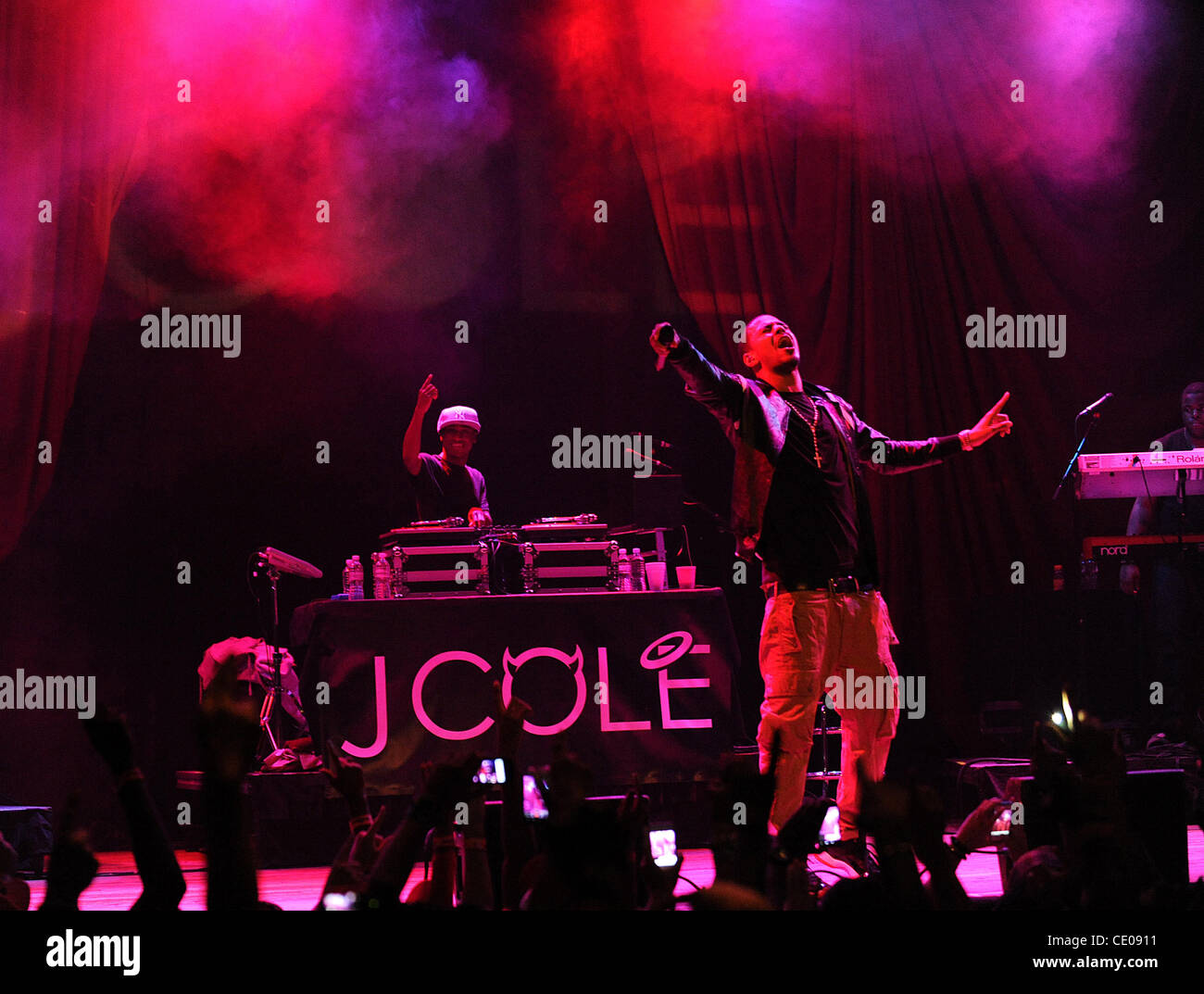 Oct 16, 2011 - Myrtle Beach, South Carolina; USA - Rap Artist J. COLE performs live as his 2011 tour makes a stop at the House of Blues located in Myrtle Beach. Copyright 2011 Jason Moore. (Credit Image: © Jason Moore/ZUMAPRESS.com) Stock Photo