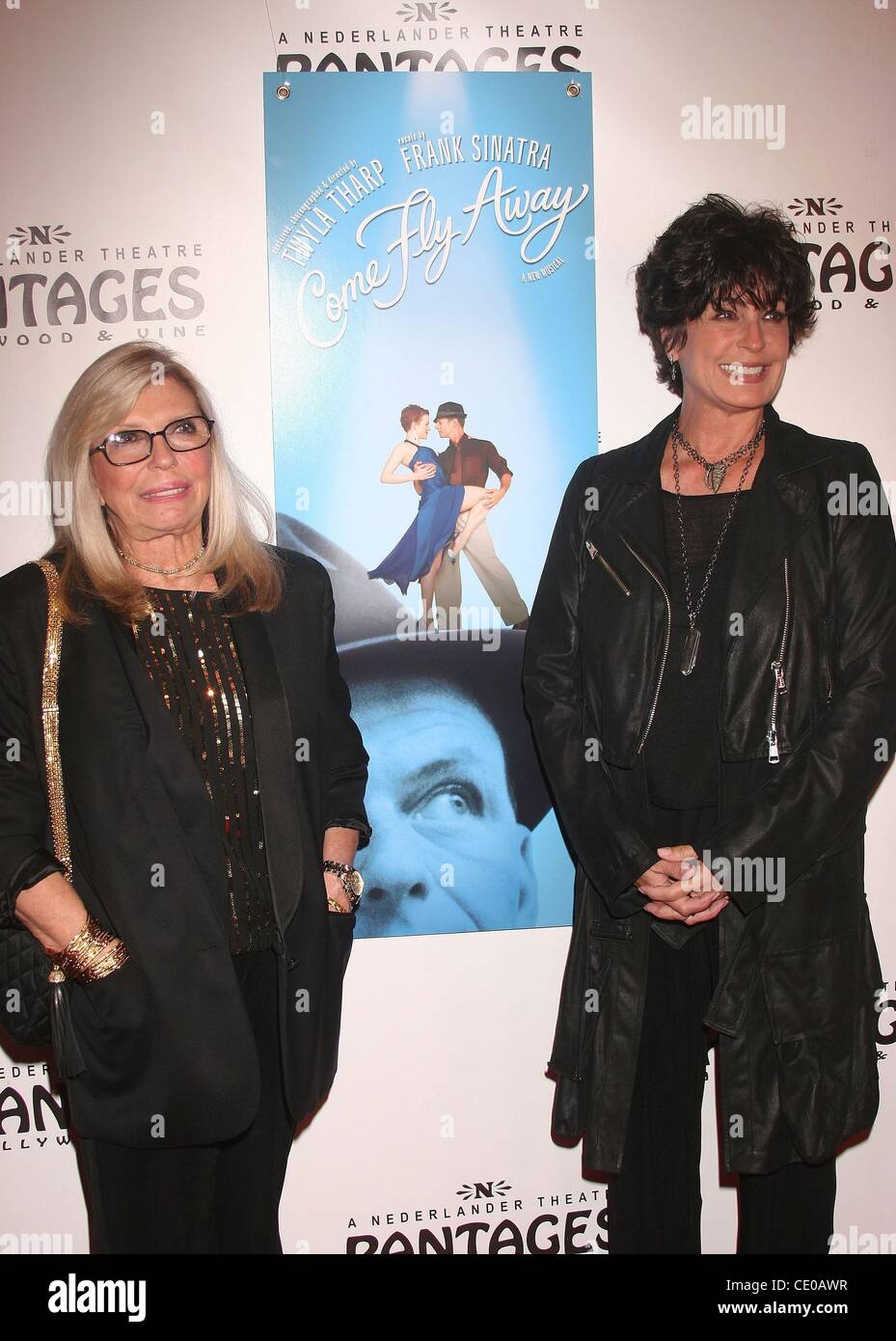 Oct 25, 2011 - Hollywood, CA, United States - Singer/Actress NANCY SINATRA and TINA SINATRA  at the New Broadway Musical 'Come Fly Away'  choreographed and directed by Twyla Tharp and by special arrangement with the Frank Sinatra family, held at the Pantages Theater, Hollywood..(Credit Image: Â© mb3 Stock Photo