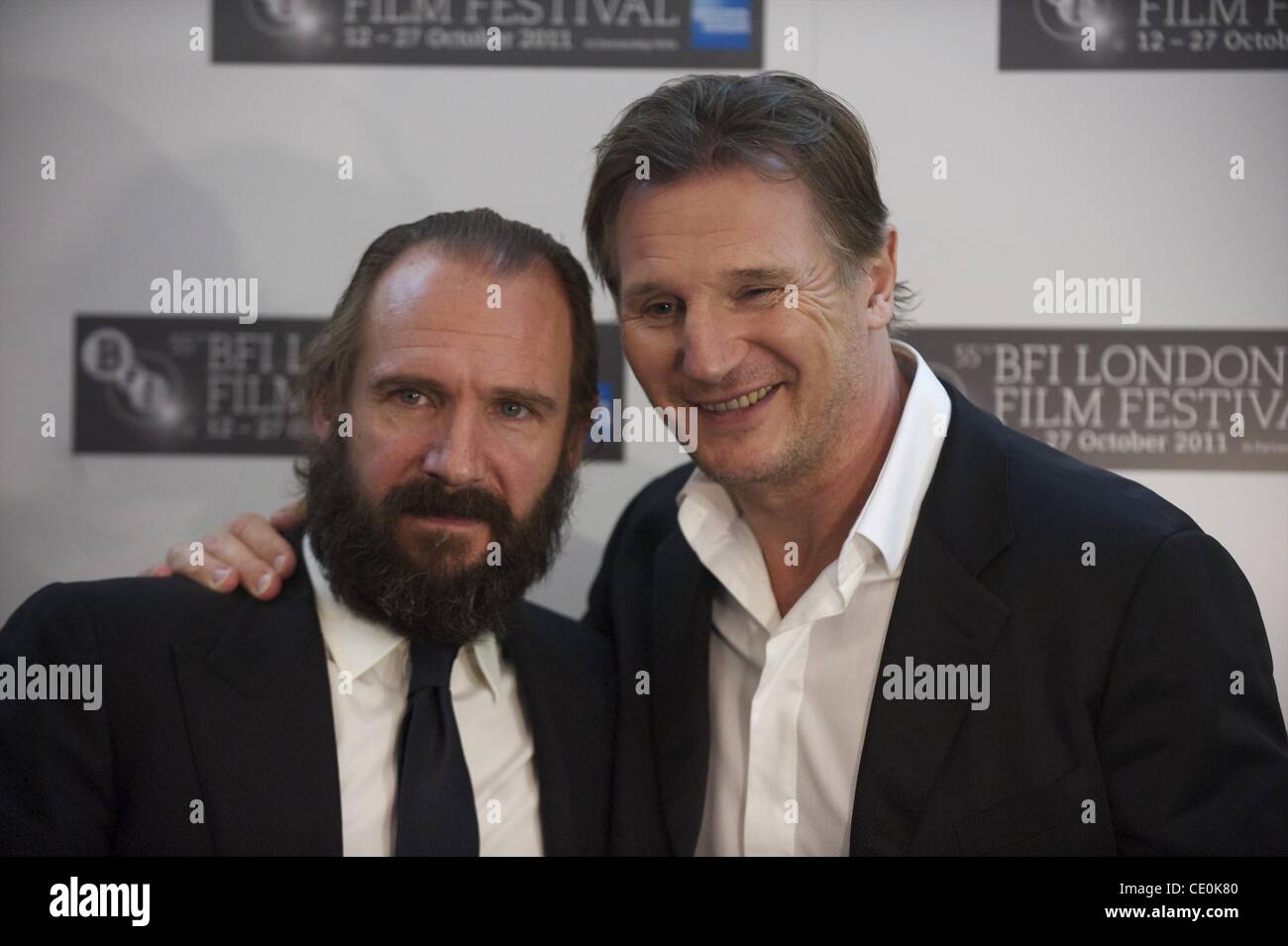 Oct. 26, 2011 London, England, UK Actor LIAM NEESON and RALPH FIENNES attend the BFI London