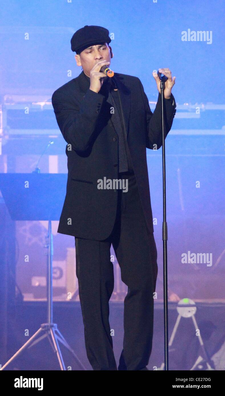 Xavier Naidoo performing live at 'Wir beaten mehr' event at O2 World arena. Hamburg, Germany - 13.01.11 Stock Photo