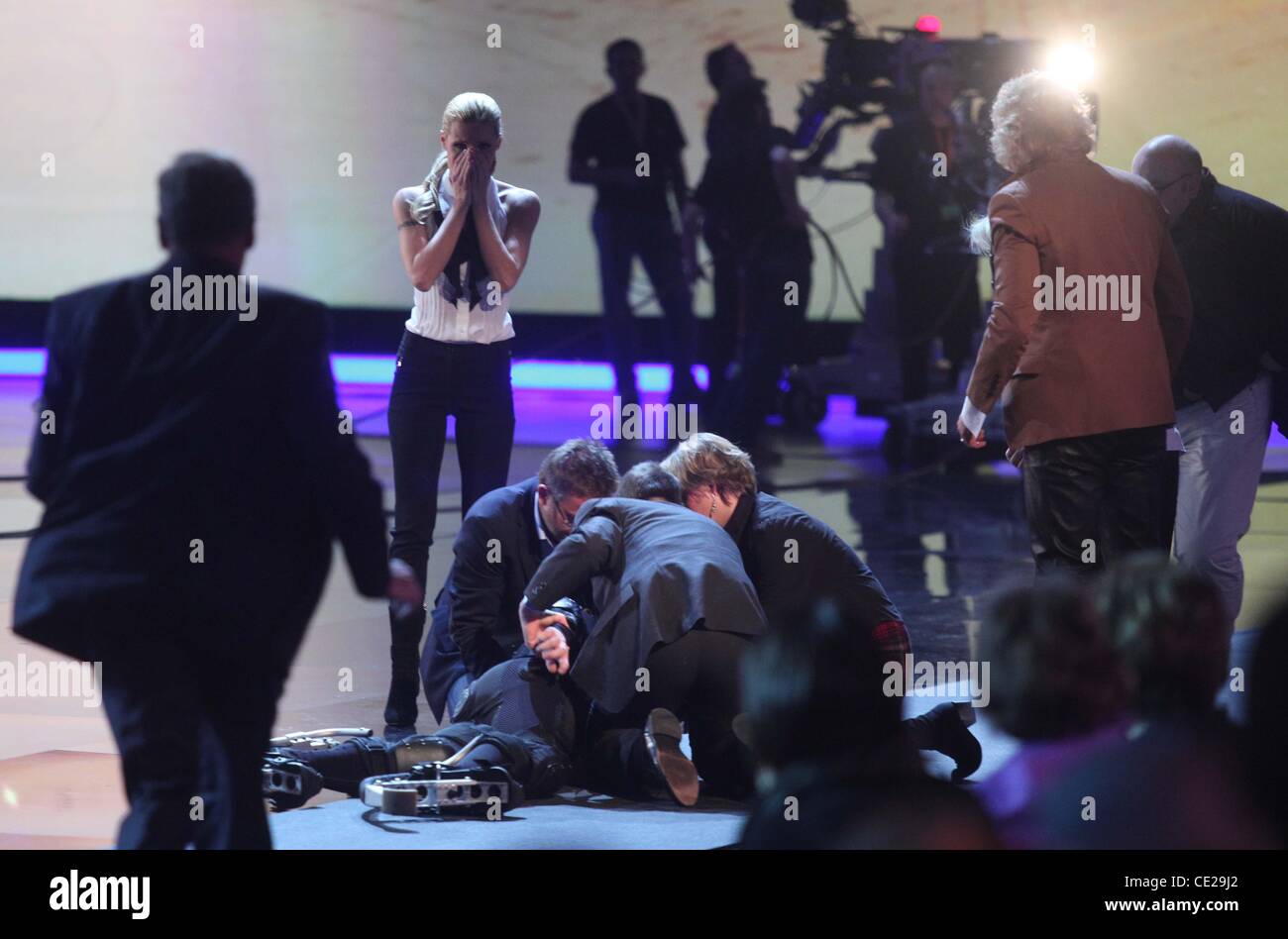 Contestant Samuel Koch is hurt during a stunt gone wrong on German ZDF