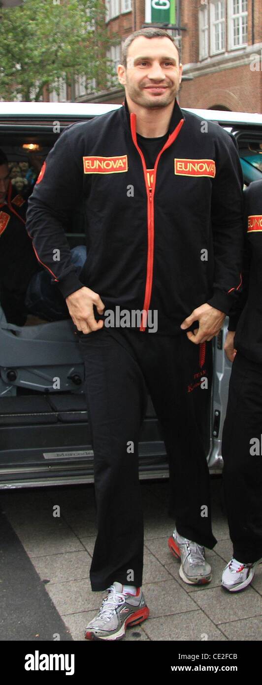 Vitali Klitschko arriving at Karstadt Sport for a weighin. Hamburg