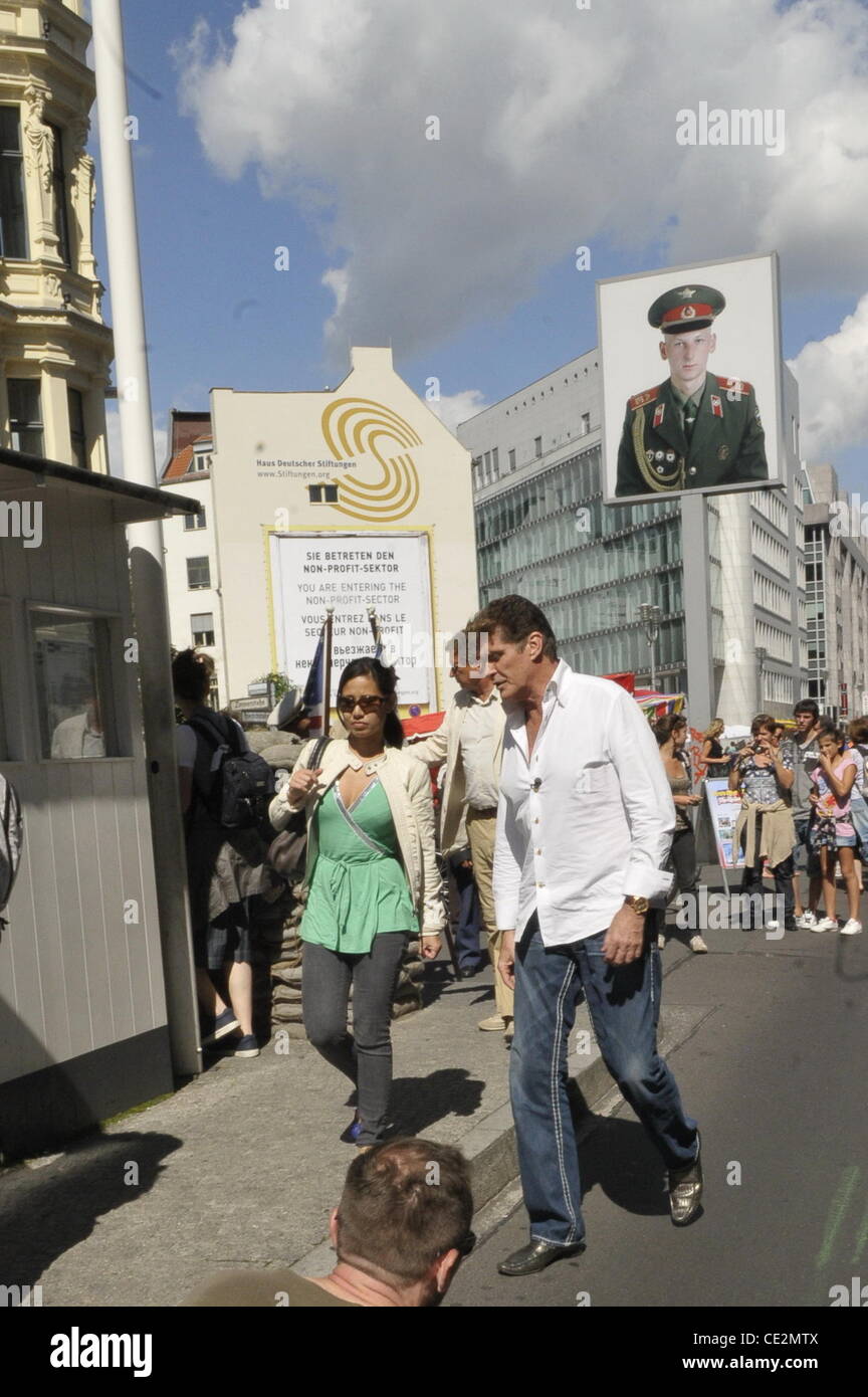David Hasselhoff And His Daughters Visit Former Border Station