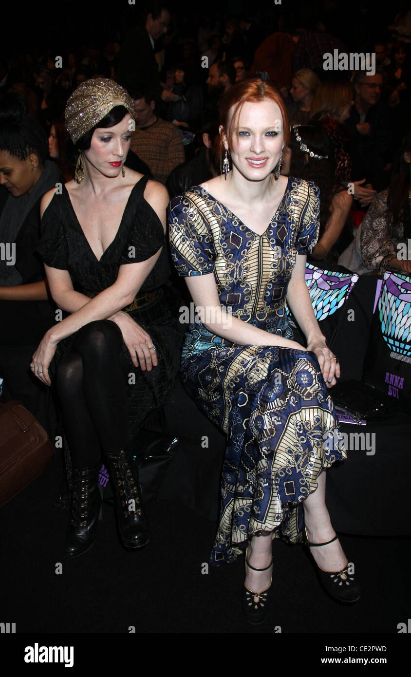 Sarah Sophie Flicker and Karen Elson Mercedes-Benz IMG New York Fashion ...