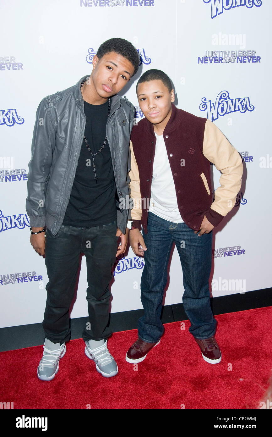 Russell and Daniel Simmons The New York Premiere of 'Justin Bieber: Never  Say Never' at Regal E-Walk Theater New York City, USA - 02.02.11 Stock  Photo - Alamy