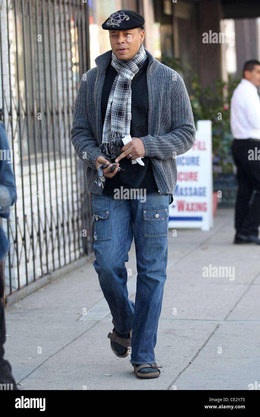 Terrence Howard wearing Birkenstock sandals with socks while shopping in  Hollywood Los Angeles, California - 10.02.11 Stock Photo - Alamy
