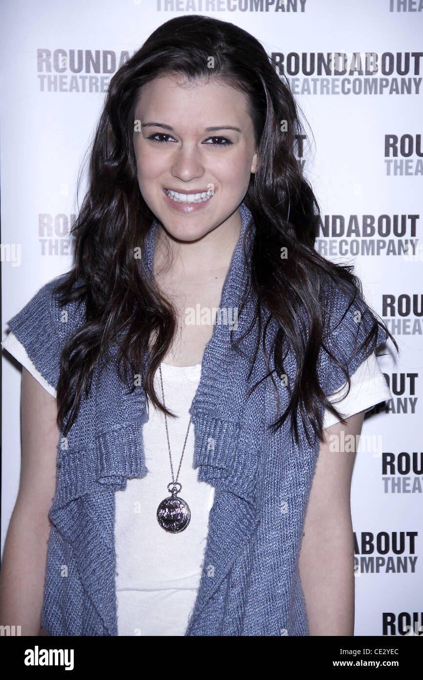 Alexandra Socha meet and greet with the cast of the Off-Broadway production 'The Dream of the Burning Boy' at the Roundabout Theatre Company rehearsal space New York City, USA - 09.02.11 Stock Photo