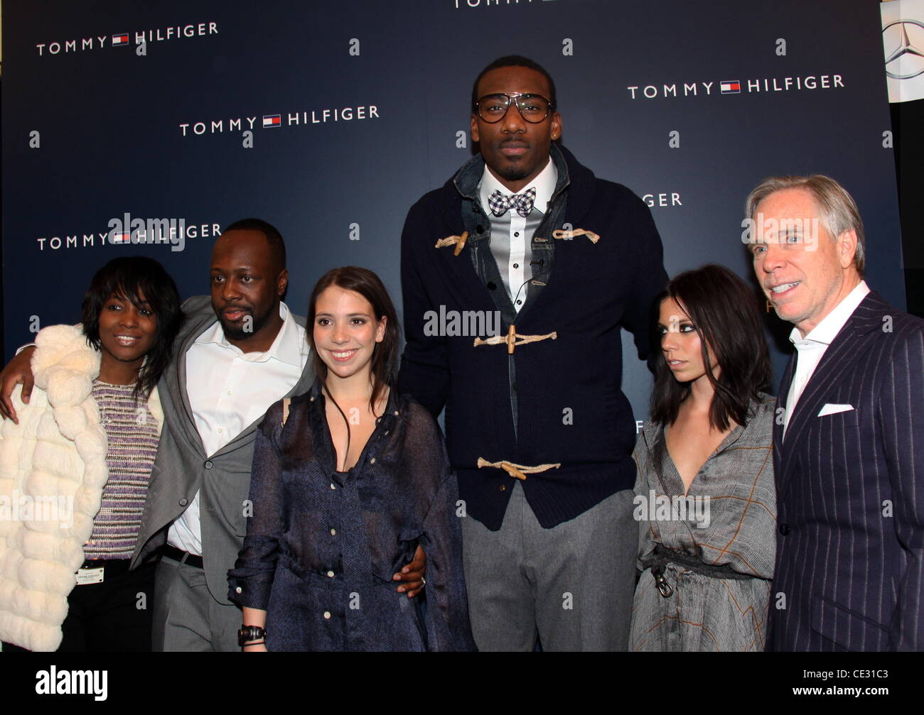 Guest, Wyclef Jean, Elizabeth Hilfiger, Guest, Ally Hilfiger, Tommy Hilfiger  Mercedes-Benz IMG New York Fashion Week Fall 2011 - Tommy Hilfiger - Runway  New York City, USA - 13.02.11 Stock Photo - Alamy