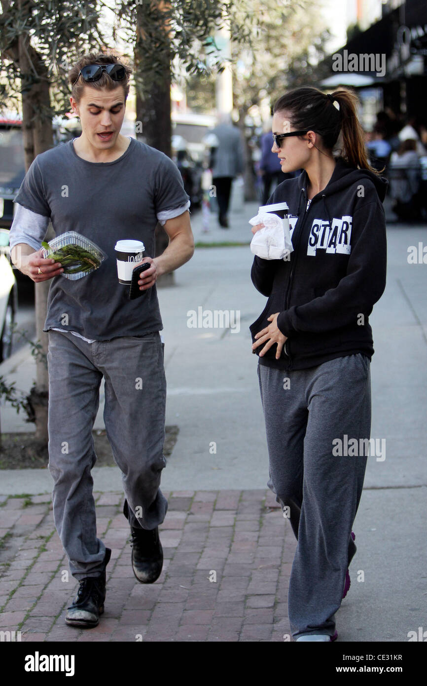 Paul Wesley and Torrey DeVitto depart Joan's on Third after having lunch Los Angeles, California