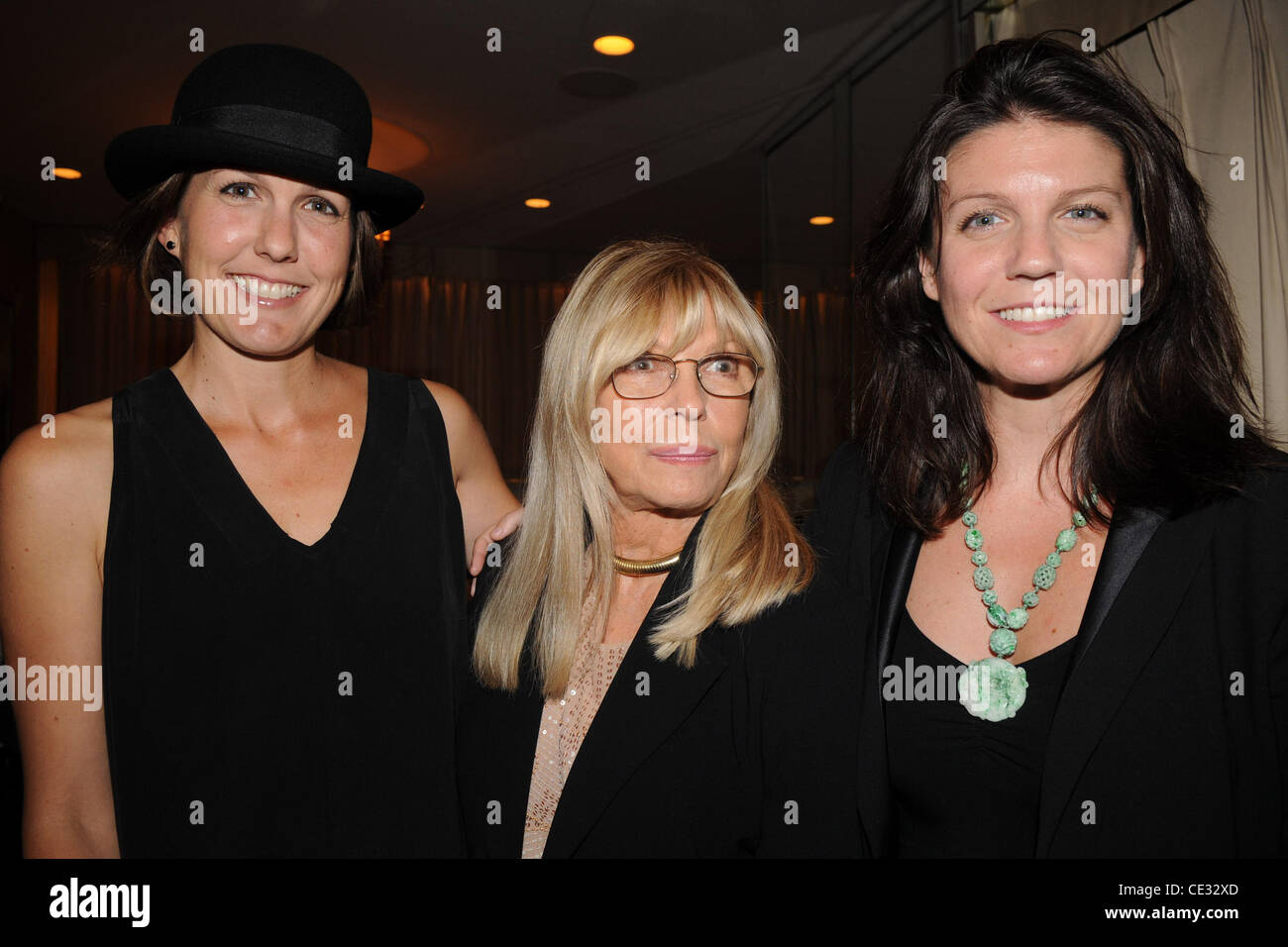 Nancy Sinatra poses with her daughters Amanda Erlinger and A.J. Lambert 'Come fly with us' - a launch party for wines from the Sinatra Family Estates at Patsy's Italian Restaurant New York City, USA - 30.09.10 Stock Photo