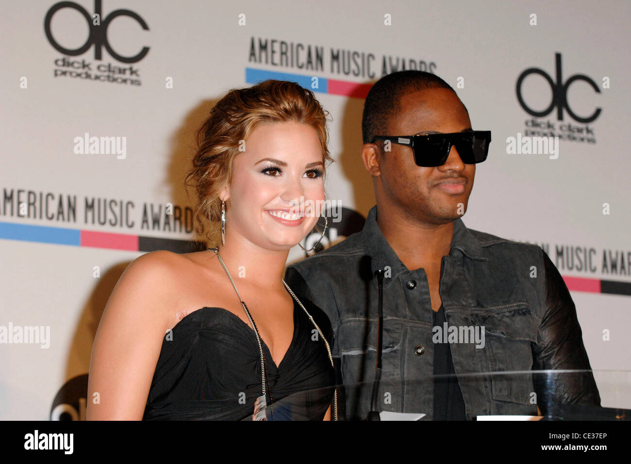 Demi Lovato and Taio Cruz 2010 American Music Awards Nominations held at the JW Marriott  Los Angeles, California - 12.10.10 Stock Photo