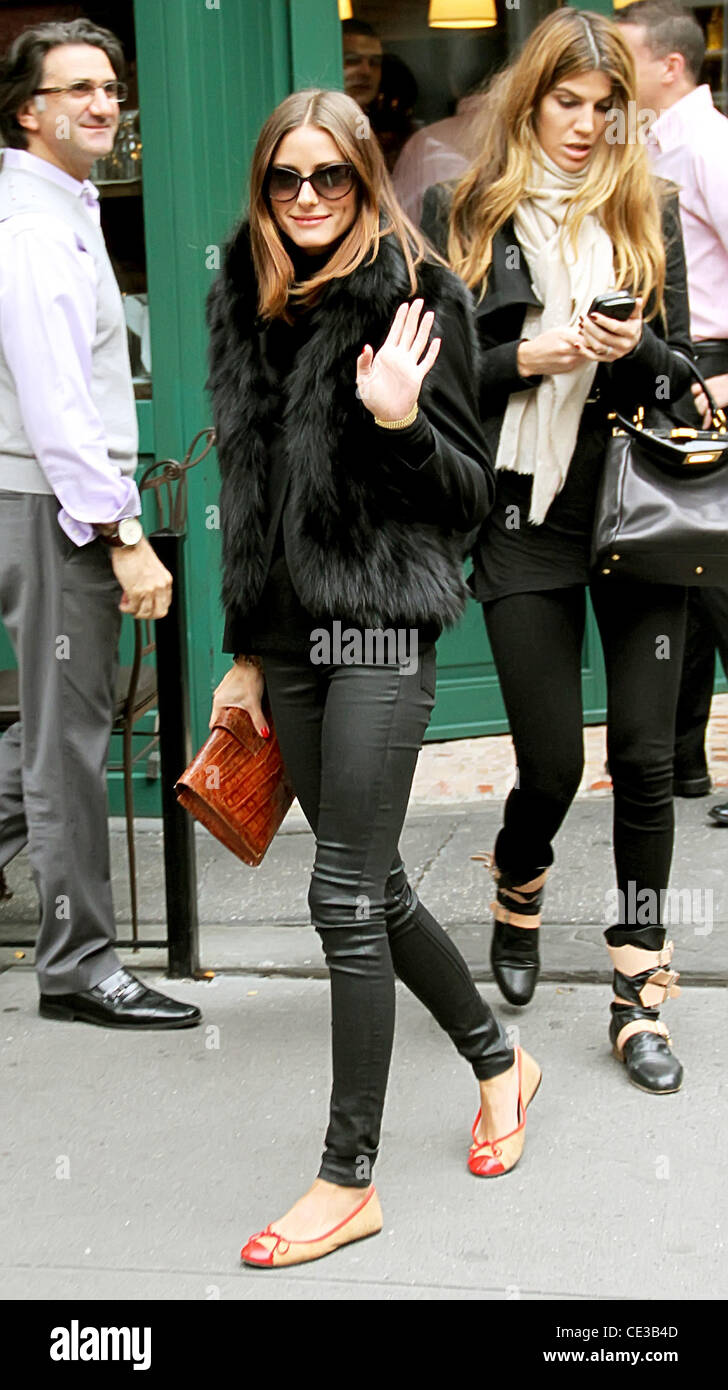 Olivia Palermo socialite out and about in Manhattan with a friend New York City, USA - 20.10.10 Mandatory Stock Photo